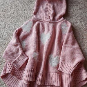 Baby Gap Sweater Poncho 2T Pink
